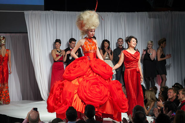 Final D'Lola Couture Red Ball 2012 fashion show ballgown...

