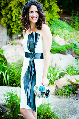 This is a custom made wedding dress, made specifically for this beautiful bride!