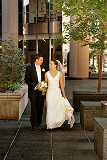 Custom lace overlay wedding gown...