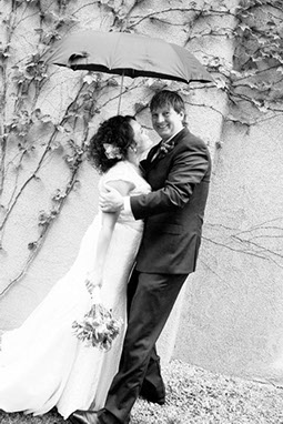 The "Teresa" wedding gown... made of english netting and lace... 